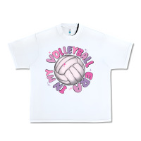 White in my volleyball era Urban Heavy Tee - MaliasSmallBusiness