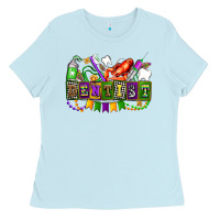 Baby Blue mardi gras dentist Ladies Tee - AdoDesignShop