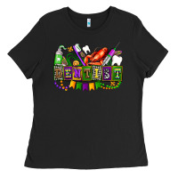 Black mardi gras dentist Ladies Tee - AdoDesignShop
