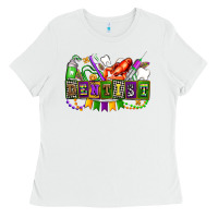 White mardi gras dentist Ladies Tee - AdoDesignShop