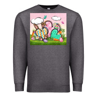 Charcoal Heather easter Premium Sweatshirt - CowGirlArtShop