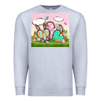 Heather Grey easter Premium Sweatshirt - CowGirlArtShop