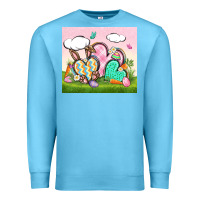 Ocean Blue easter Premium Sweatshirt - CowGirlArtShop