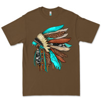 Cacao indian headdress Premium Tee - JahusDesignShop