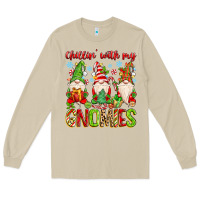Mushroom chillin with my gnomies Long Sleeve Tee - MaliasSmallBusiness