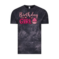 Cloud Black birthday girl cupcake Vintage Tee - MaliasSmallBusiness