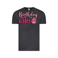 Vintage Black birthday girl cupcake Vintage Tee - MaliasSmallBusiness