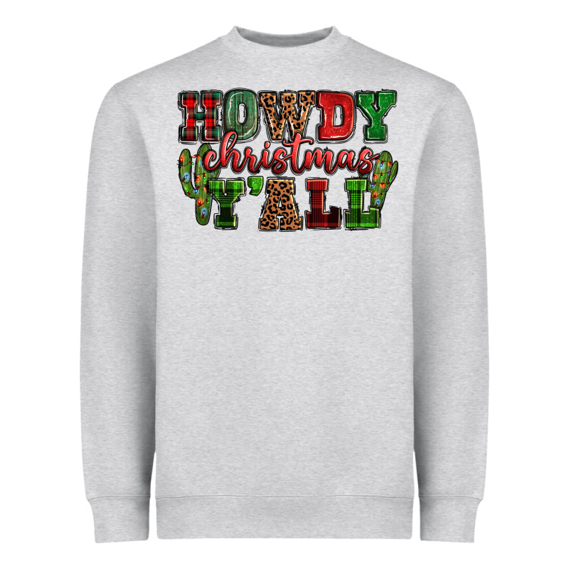 Howdy Christmas Y'all Heavyweight Sweatshirt by NancyCooperArtShop | Teevron