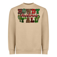 Mushroom Howdy Christmas y'all Heavyweight Sweatshirt - NancyCooperArtShop