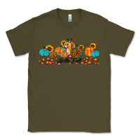 Army Green hello fall pumpkin sunflower Classic Tee - JahusDesignShop