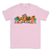 Bubblegum Pink hello fall pumpkin sunflower Classic Tee - JahusDesignShop