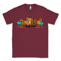 Burgundy hello fall pumpkin sunflower Classic Tee - JahusDesignShop