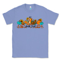 Colony Blue hello fall pumpkin sunflower Classic Tee - JahusDesignShop