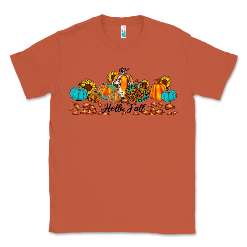 Hello Fall Pumpkin Sunflower Classic Tee by JahusDesignShop | Teevron