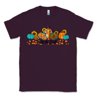 Plum hello fall pumpkin sunflower Classic Tee - JahusDesignShop