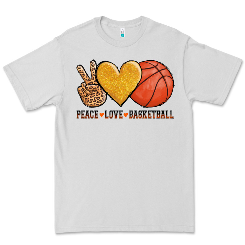 Peace Love Basketball Premium Tee by AdoDesignShop | Teevron