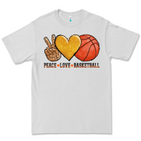 Dove Grey peace love basketball Premium Tee - AdoDesignShop