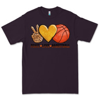 Plum peace love basketball Premium Tee - AdoDesignShop