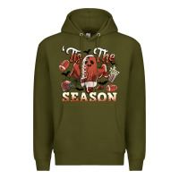 Army Green tis the season football halloween Premium Hoodie - CowGirlArtShop