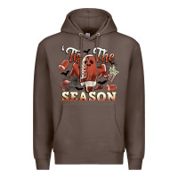 Coffee tis the season football halloween Premium Hoodie - CowGirlArtShop