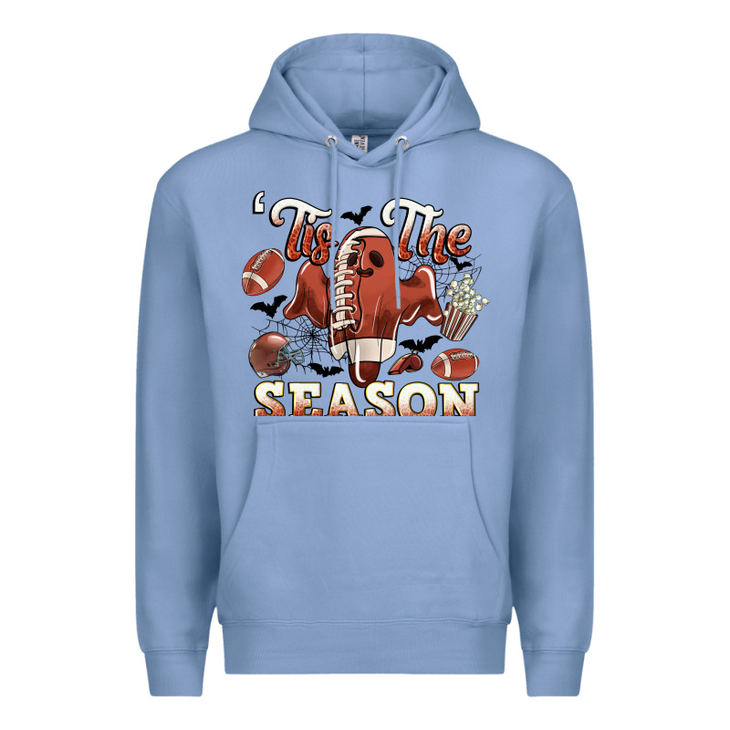 Tis The Season Football Halloween Premium Hoodie by CowGirlArtShop | Teevron