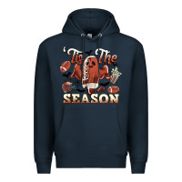 Navy tis the season football halloween Premium Hoodie - CowGirlArtShop