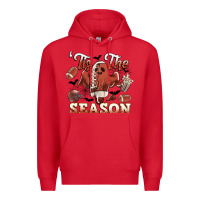 Red tis the season football halloween Premium Hoodie - CowGirlArtShop