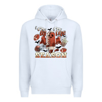 White tis the season football halloween Premium Hoodie - CowGirlArtShop