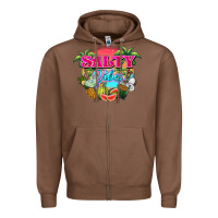 Chestnut Salty vibes summer Zipper Hoodie - NancyCooperArtShop