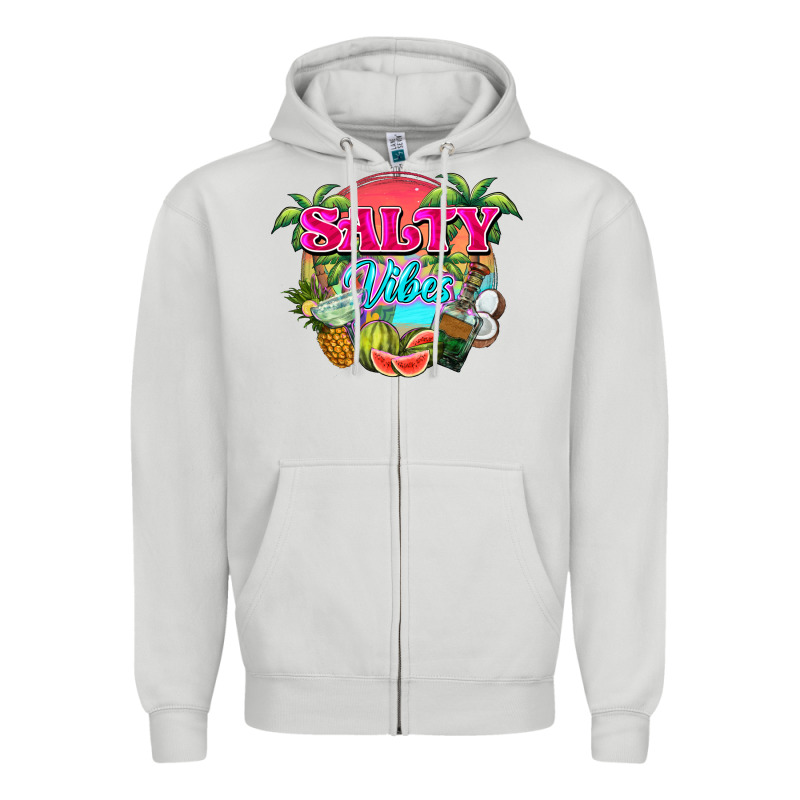 Salty Vibes Summer Zipper Hoodie by NancyCooperArtShop | Teevron