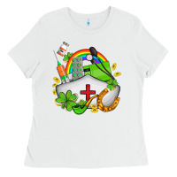 White nurse  st patricks Ladies Tee - AdoDesignShop