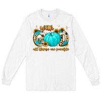 White with god all things are possible Long Sleeve Tee - MaliasSmallBusiness