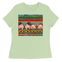 Matcha western serape pigs Ladies Tee - RanaPortraitStore