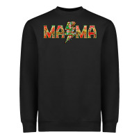 Black Mama Christmas lightning bolt Heavyweight Sweatshirt - NancyCooperArtShop