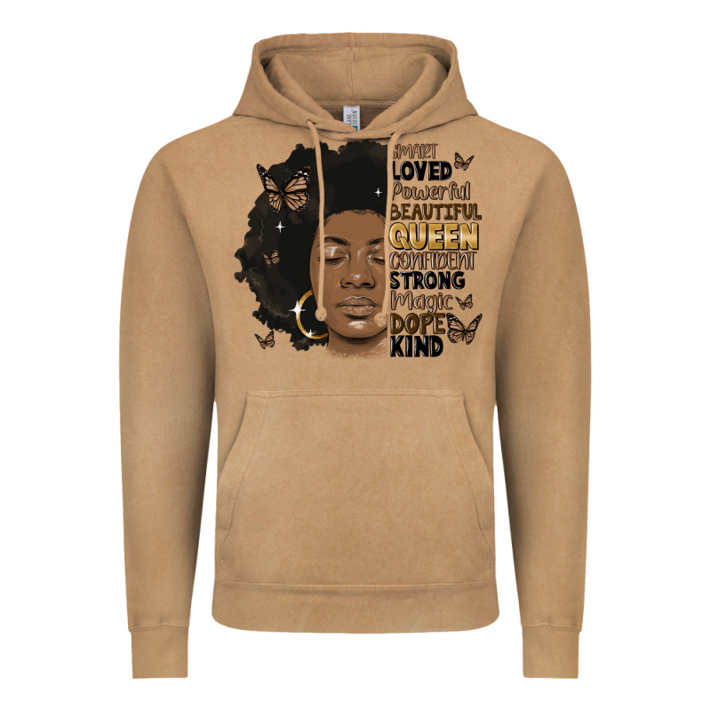 Afro Woman Smart Loved Powerful Vintage Hoodie by MaliasSmallBusiness | Teevron