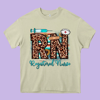 Rn Registered Nurse Heavy Core Tee Designed By Jahusdesignshop