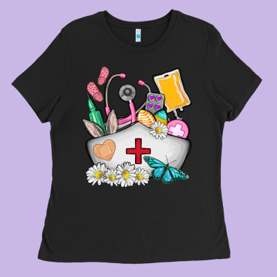 Nurse  Easter Ladies Tee Designed By Adodesignshop