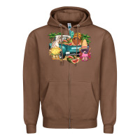 Chestnut summer gnomies truck Zipper Hoodie - NancyCooperArtShop