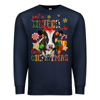 Navy just a heifer who loves christmas cow Premium Sweatshirt - CowGirlArtShop
