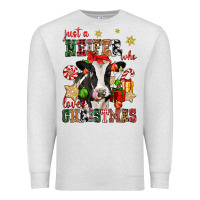Oatmeal Heather just a heifer who loves christmas cow Premium Sweatshirt - CowGirlArtShop