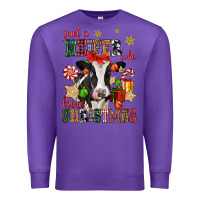 Purple just a heifer who loves christmas cow Premium Sweatshirt - CowGirlArtShop