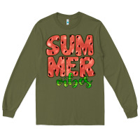 Army Green summer vibes Long Sleeve Tee - JahusDesignShop