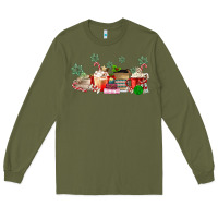 Army Green Christmas coffee Long Sleeve Tee - MaliasSmallBusiness