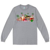 Heather Grey Christmas coffee Long Sleeve Tee - MaliasSmallBusiness