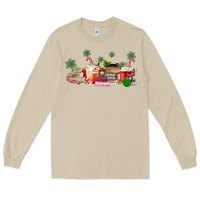 Mushroom Christmas coffee Long Sleeve Tee - MaliasSmallBusiness