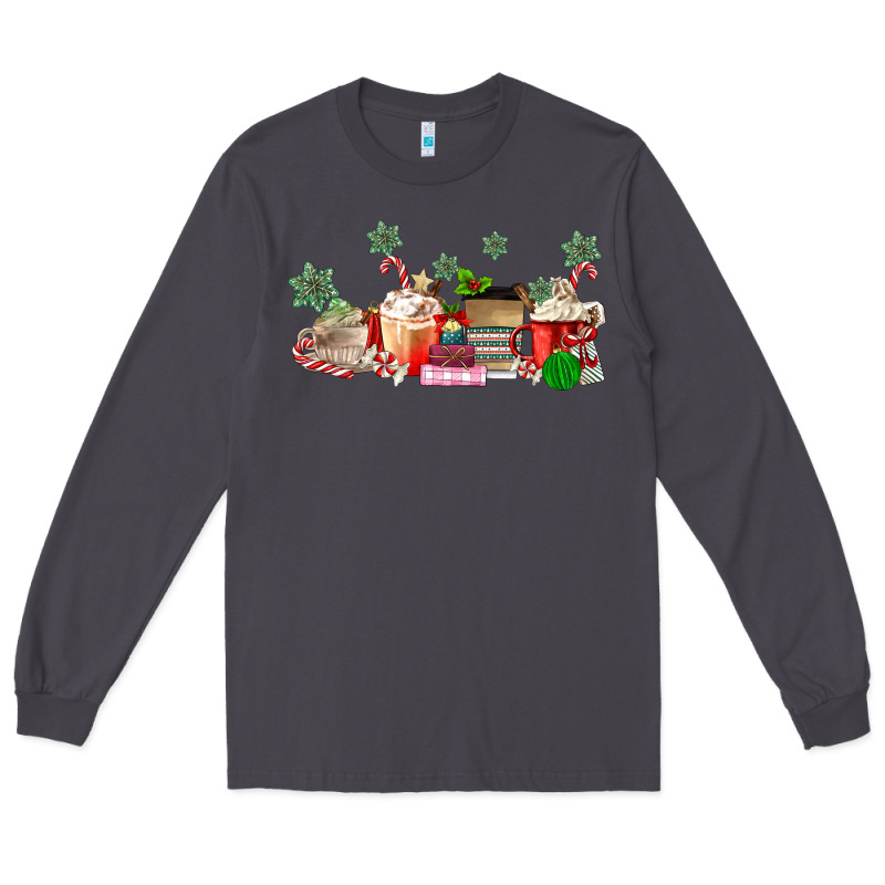 Christmas Coffee Long Sleeve Tee by MaliasSmallBusiness | Teevron