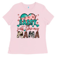 Bubblegum Pink sassy just like my mama Ladies Tee - JahusDesignShop