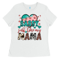 White sassy just like my mama Ladies Tee - JahusDesignShop