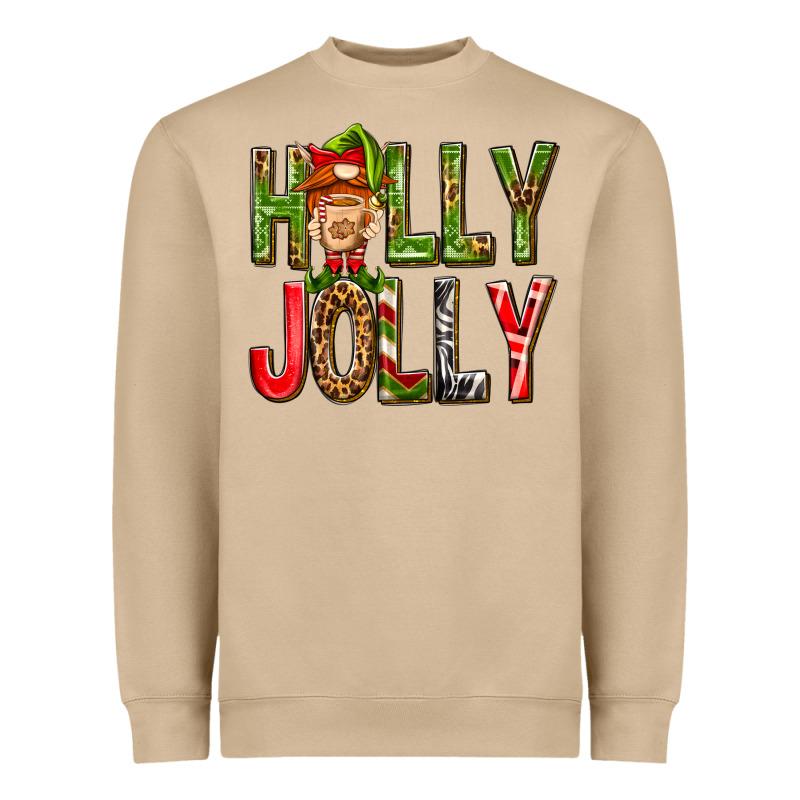 Holly Jolly Elf Gnome Heavyweight Sweatshirt by NancyCooperArtShop | Teevron