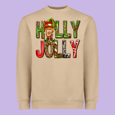 Holly Jolly Elf Gnome Heavyweight Sweatshirt Designed By Nancycooperartshop